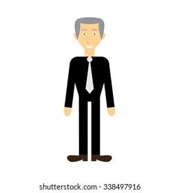 Businessman cartoon vector icon