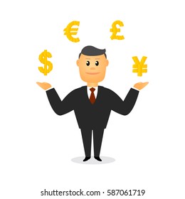 Businessman cartoon vector illustrator