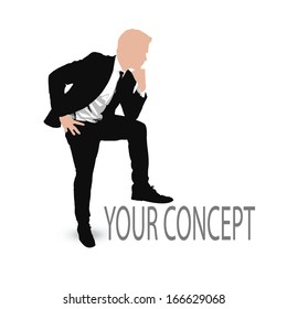 businessman cartoon. your concept here