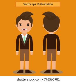Businessman cartoon,cooperation set Vector eps 10 illustration.