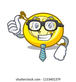 Businessman CD player character cartoon