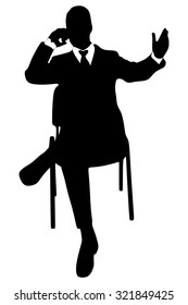 businessman with cellphone talking