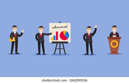 businessman character activity