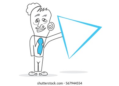 Businessman Character - Big Triangle. A character designed to explain business topics such as finance.