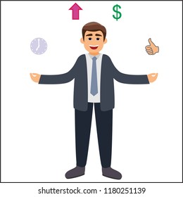 Businessman character design.