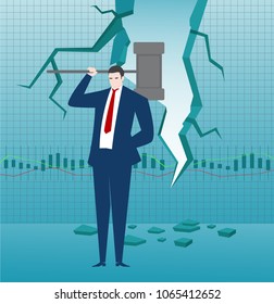 Businessman character design. business and office leadership in strategy concept vector illustration