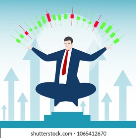 Businessman character design. business and office leadership in strategy concept vector illustration