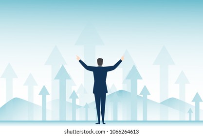 Businessman character design. business and office leadership in strategy concept vector illustration