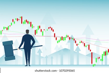Businessman character design. business and office leadership in strategy concept vector illustration
