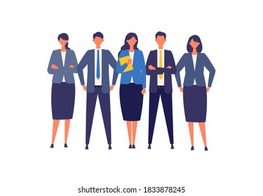 Businessman character design in different poses. Vector illustration in flat style.