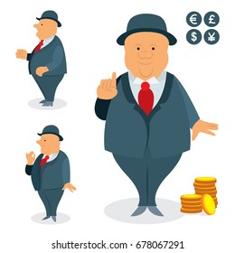 Businessman character design set.