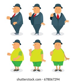Businessman character design set.