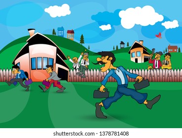 Diseño de carácter de hombre de negocios, vector