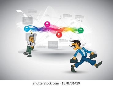 Diseño de carácter de hombre de negocios, vector