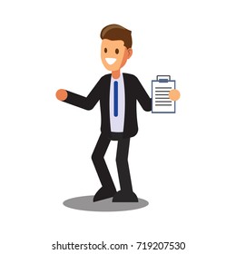 Businessman character design.Cartoon for online business