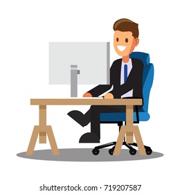 Businessman character design.Cartoon for online business