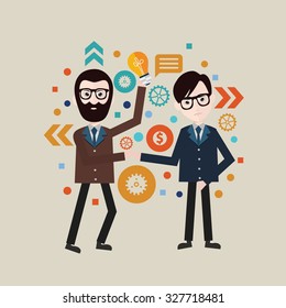 Businessman, character design,clean vector