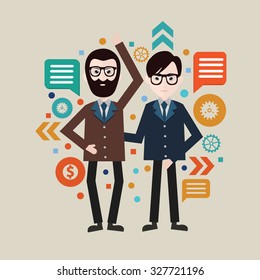 Businessman, character design,clean vector