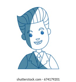 businessman character face male smile