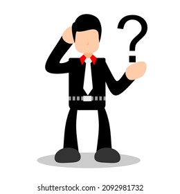 Businessman character with flat design style. 