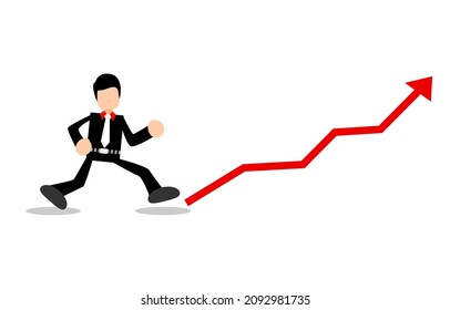 Businessman character with flat design style. 