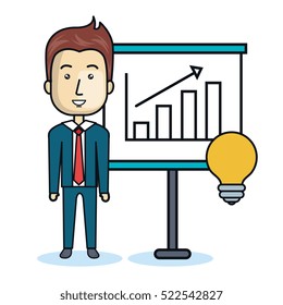 businessman character flat icon
