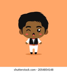 businessman character with funny and cute facial expressions