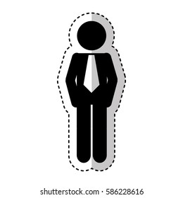 businessman character isolated icon