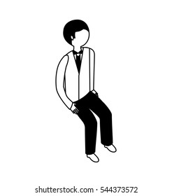 businessman character isolated icon vector illustration design