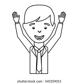 businessman character isolated icon vector illustration design
