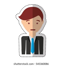 businessman character isolated icon vector illustration design