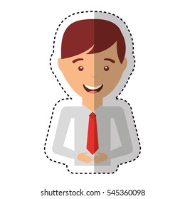 businessman character isolated icon vector illustration design