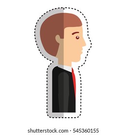 businessman character isolated icon vector illustration design