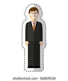 businessman character isolated icon vector illustration design