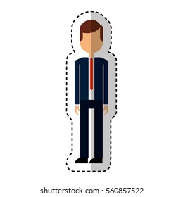 businessman character isolated icon vector illustration design