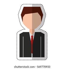 businessman character isolated icon vector illustration design
