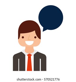 businessman character isolated icon vector illustration design