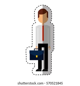 businessman character isolated icon vector illustration design