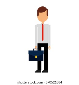 businessman character isolated icon vector illustration design