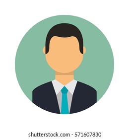 businessman character isolated icon vector illustration design