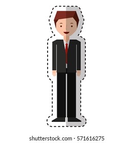 businessman character isolated icon vector illustration design