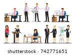 Businessman character In the office set  ,Vector illustration 
