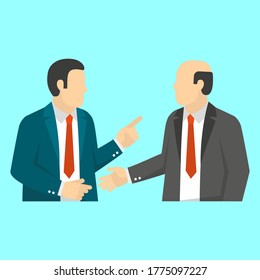 Businessman character In the office set ,Vector illustration