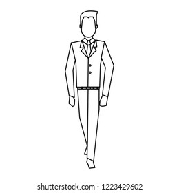 businessman character on white background