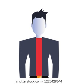 businessman character on white background