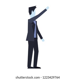 businessman character on white background