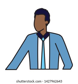 businessman character portrait on white background vector illustration
