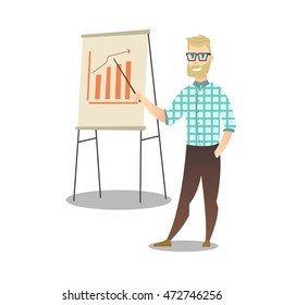Businessman character presentation