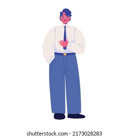 businessman character profession icon isolated