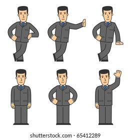 Businessman character set 01